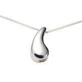 Sterling Silver Long Tear Drop Pendant